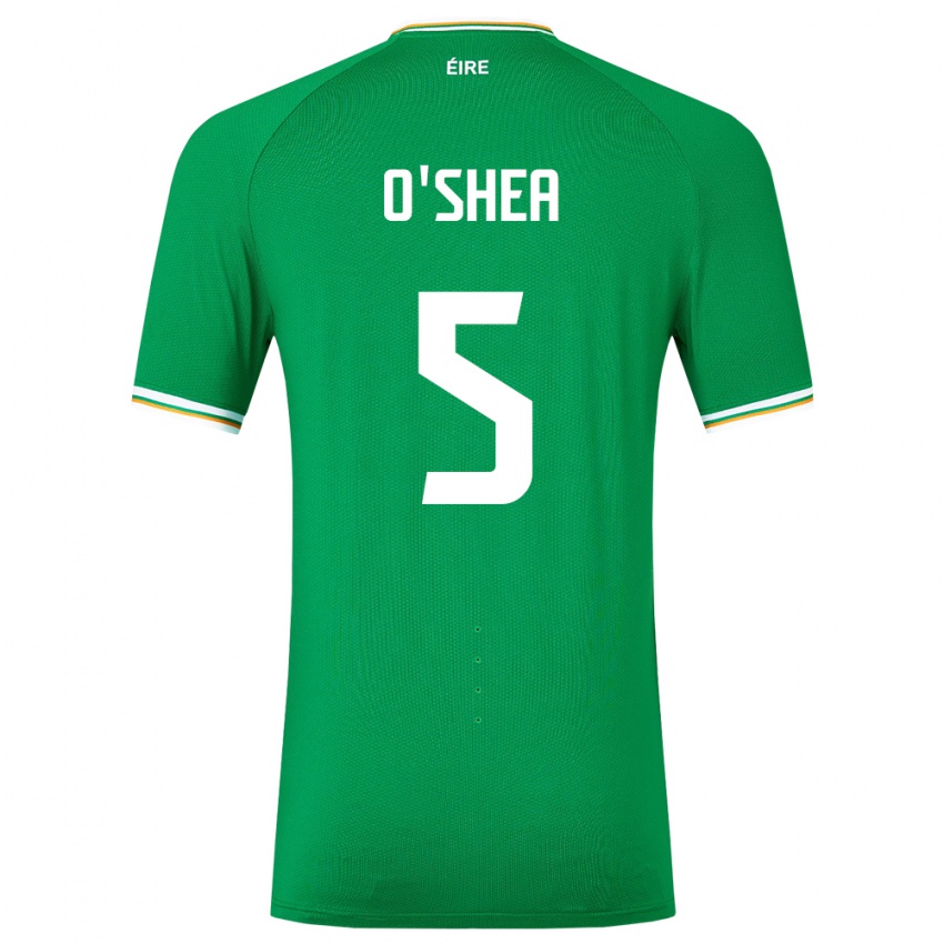 Enfant Maillot Irlande Dara O'shea #5 Vert Tenues Domicile 24-26 T-Shirt Suisse