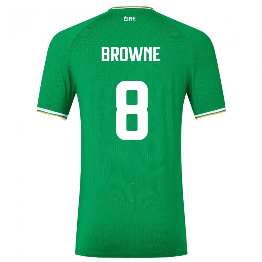 Kinder Irische Alan Browne #8 Grün Heimtrikot Trikot 24-26 T-Shirt Schweiz