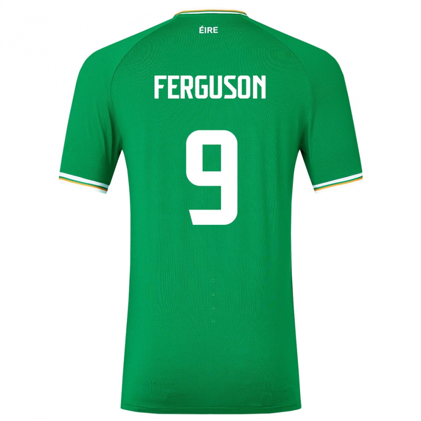 Enfant Maillot Irlande Evan Ferguson #9 Vert Tenues Domicile 24-26 T-Shirt Suisse