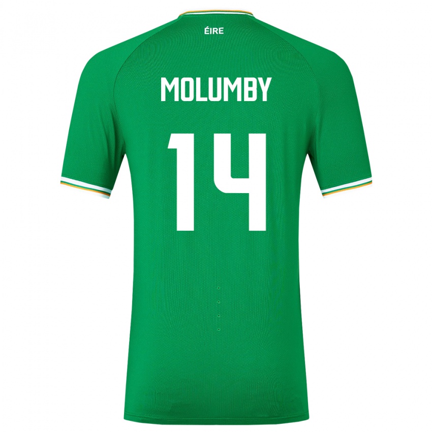Enfant Maillot Irlande Jayson Molumby #14 Vert Tenues Domicile 24-26 T-Shirt Suisse
