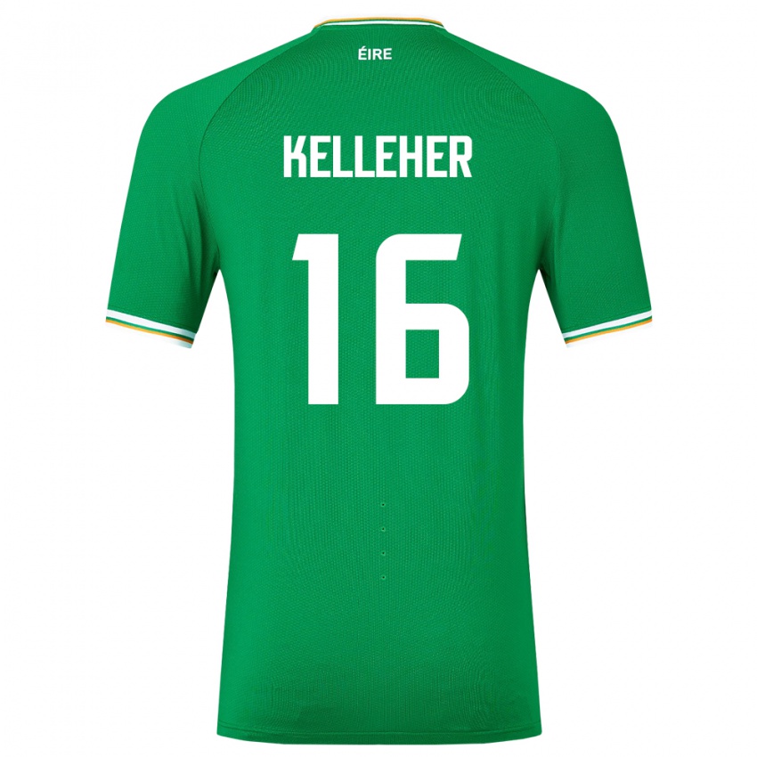 Enfant Maillot Irlande Caoimhín Kelleher #16 Vert Tenues Domicile 24-26 T-Shirt Suisse