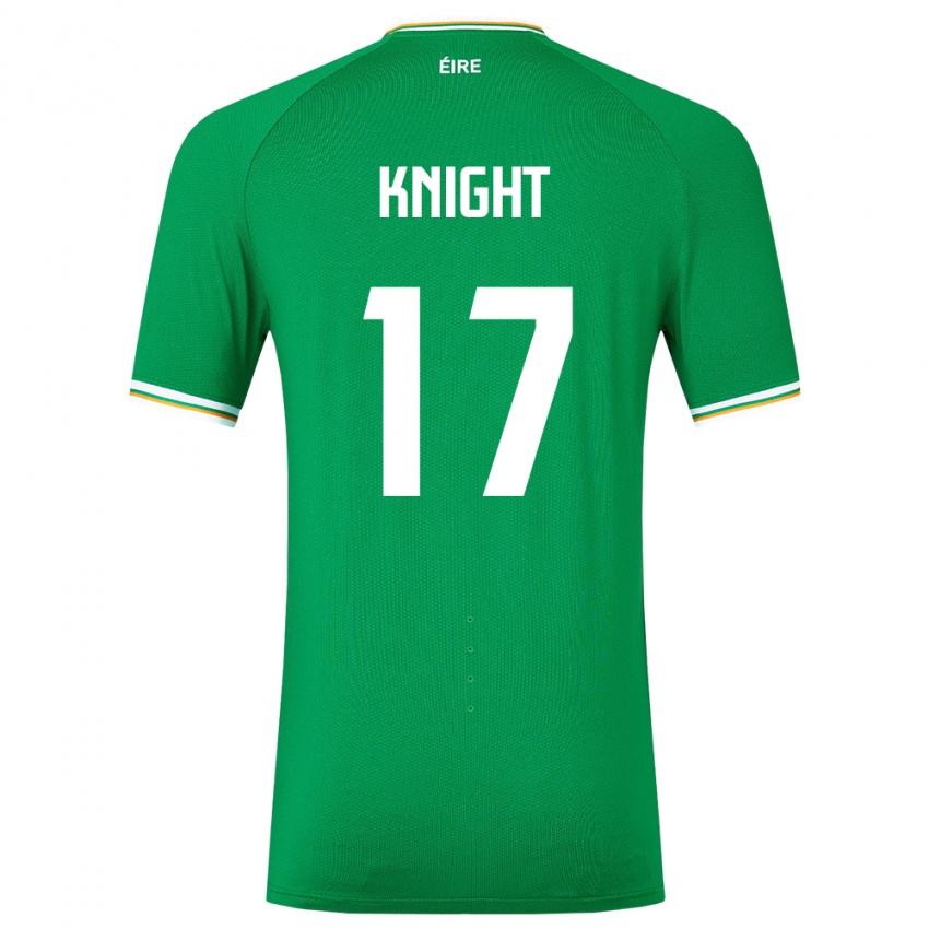 Enfant Maillot Irlande Jason Knight #17 Vert Tenues Domicile 24-26 T-Shirt Suisse