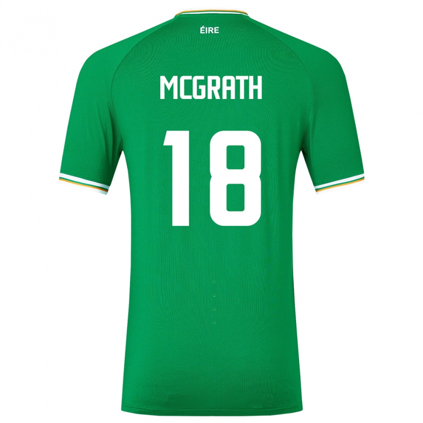 Enfant Maillot Irlande Jamie Mcgrath #18 Vert Tenues Domicile 24-26 T-Shirt Suisse