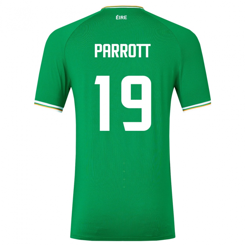 Enfant Maillot Irlande Troy Parrott #19 Vert Tenues Domicile 24-26 T-Shirt Suisse
