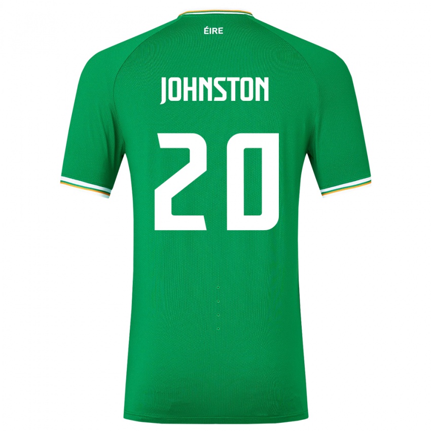 Enfant Maillot Irlande Mikey Johnston #20 Vert Tenues Domicile 24-26 T-Shirt Suisse