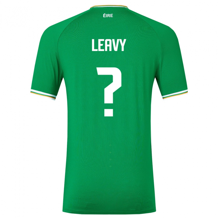 Enfant Maillot Irlande Kian Leavy #0 Vert Tenues Domicile 24-26 T-Shirt Suisse