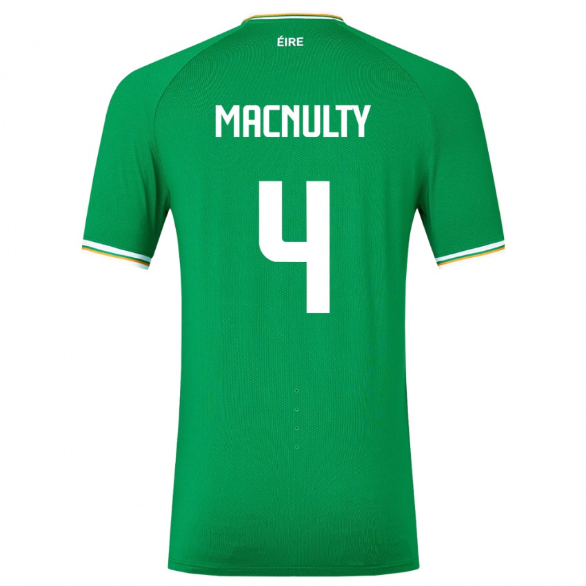 Enfant Maillot Irlande Anselmo García Macnulty #4 Vert Tenues Domicile 24-26 T-Shirt Suisse