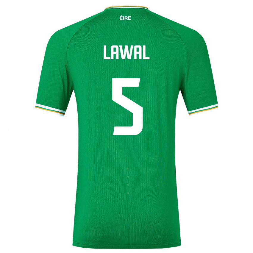 Enfant Maillot Irlande Bosun Lawal #5 Vert Tenues Domicile 24-26 T-Shirt Suisse