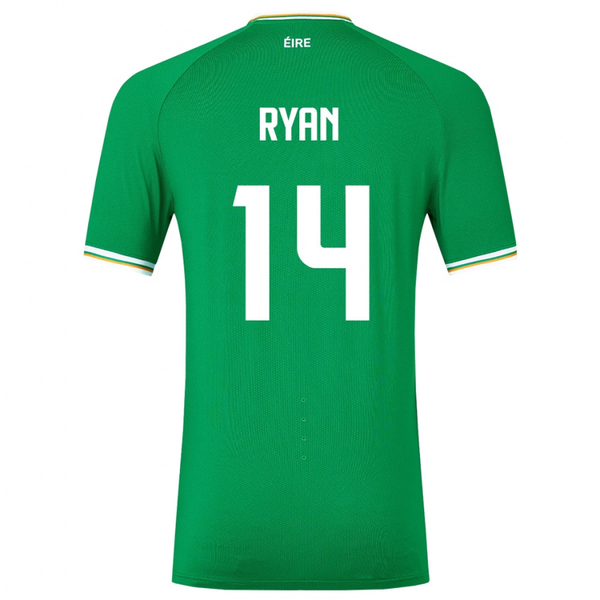 Kinder Irische John Ryan #14 Grün Heimtrikot Trikot 24-26 T-Shirt Schweiz