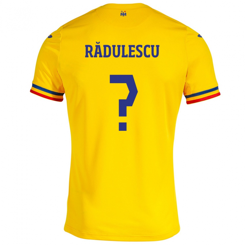 Kinder Rumänische Mihnea Rădulescu #0 Gelb Heimtrikot Trikot 24-26 T-Shirt Schweiz