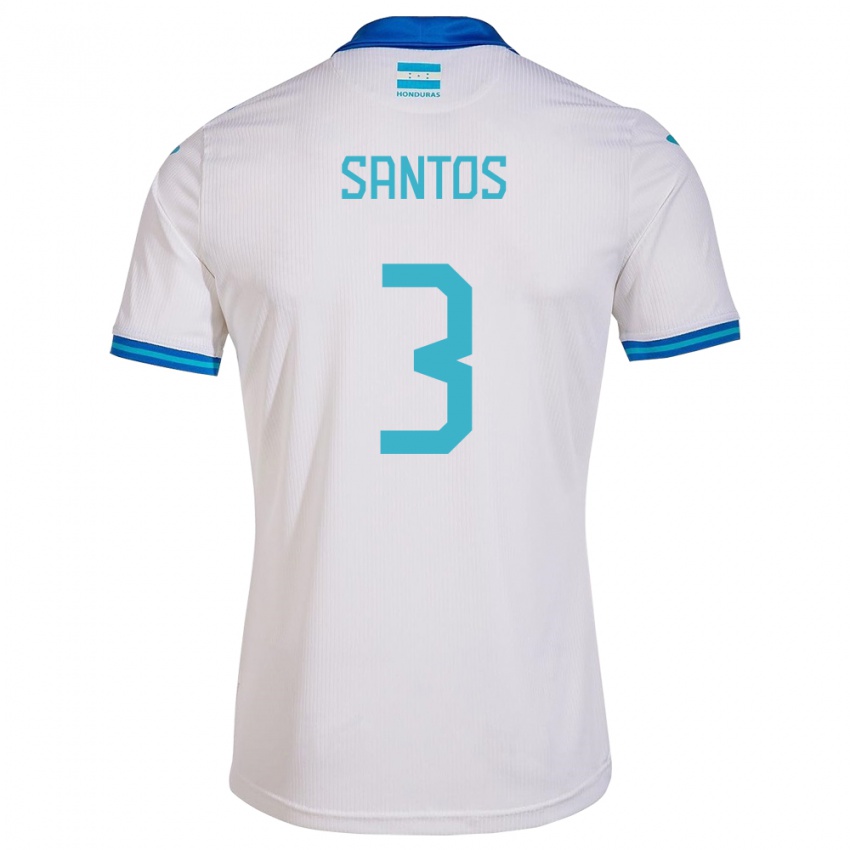 Kinder Honduras Marcelo Santos #3 Weiß Heimtrikot Trikot 24-26 T-Shirt Schweiz