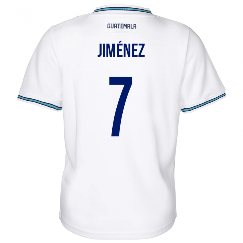 Enfant Maillot Guatemala Cristian Jiménez #7 Blanc Tenues Domicile 24-26 T-Shirt Suisse