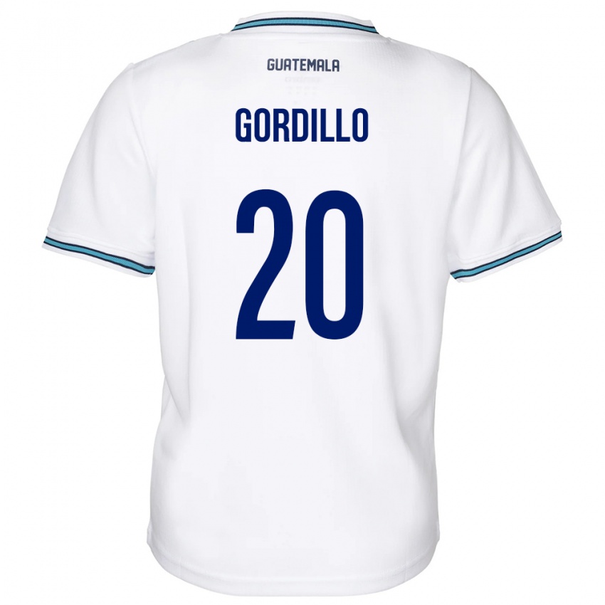 Enfant Maillot Guatemala Gerardo Gordillo #20 Blanc Tenues Domicile 24-26 T-Shirt Suisse