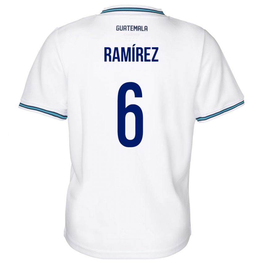 Enfant Maillot Guatemala Kevin Ramírez #6 Blanc Tenues Domicile 24-26 T-Shirt Suisse