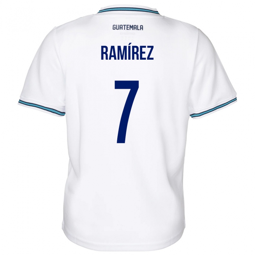 Enfant Maillot Guatemala Leslie Ramírez #7 Blanc Tenues Domicile 24-26 T-Shirt Suisse