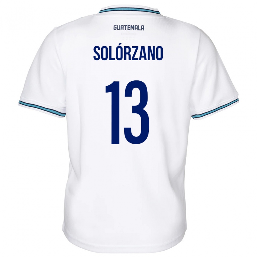 Enfant Maillot Guatemala Aisha Solórzano #13 Blanc Tenues Domicile 24-26 T-Shirt Suisse