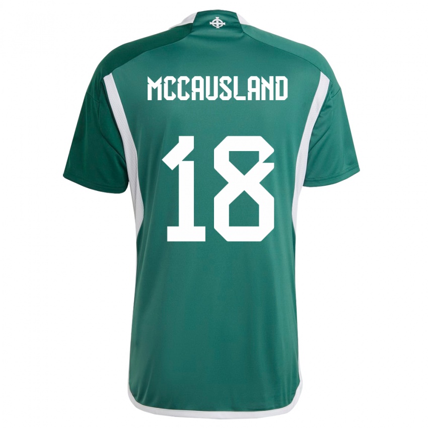 Enfant Maillot Irlande Du Nord Ross Mccausland #18 Vert Tenues Domicile 24-26 T-Shirt Suisse