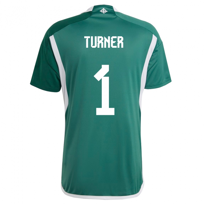Kinder Nordirland Shannon Turner #1 Grün Heimtrikot Trikot 24-26 T-Shirt Schweiz