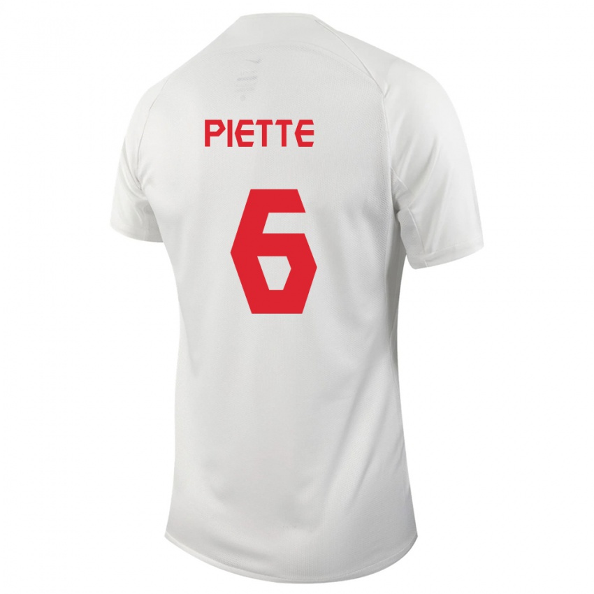 Enfant Maillot Canada Samuel Piette #6 Blanc Tenues Extérieur 24-26 T-Shirt Suisse