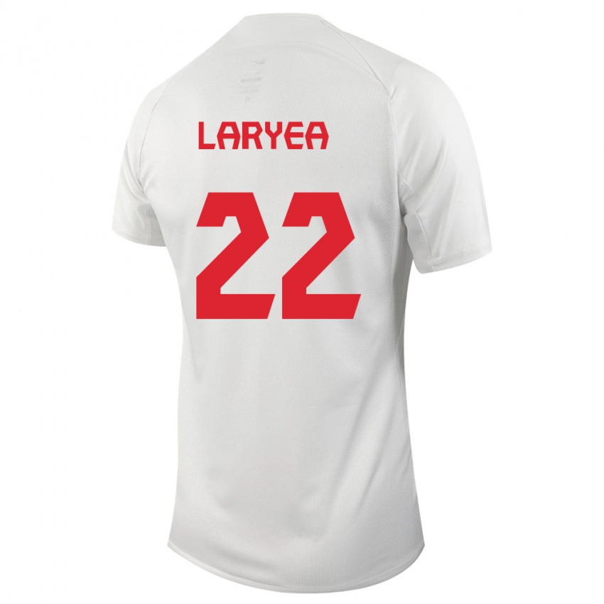 Enfant Maillot Canada Richie Laryea #22 Blanc Tenues Extérieur 24-26 T-Shirt Suisse