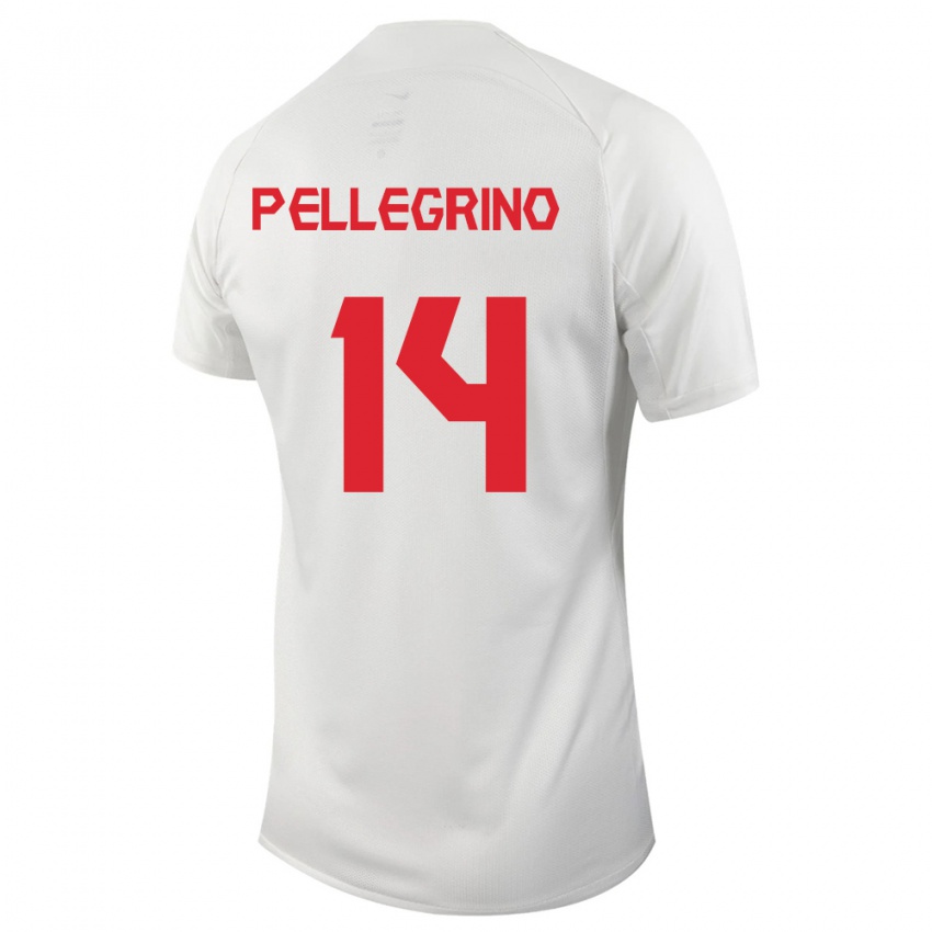 Enfant Maillot Canada Gabriel Pellegrino #14 Blanc Tenues Extérieur 24-26 T-Shirt Suisse