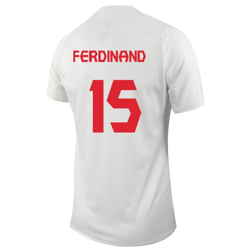 Enfant Maillot Canada Keesean Ferdinand #15 Blanc Tenues Extérieur 24-26 T-Shirt Suisse