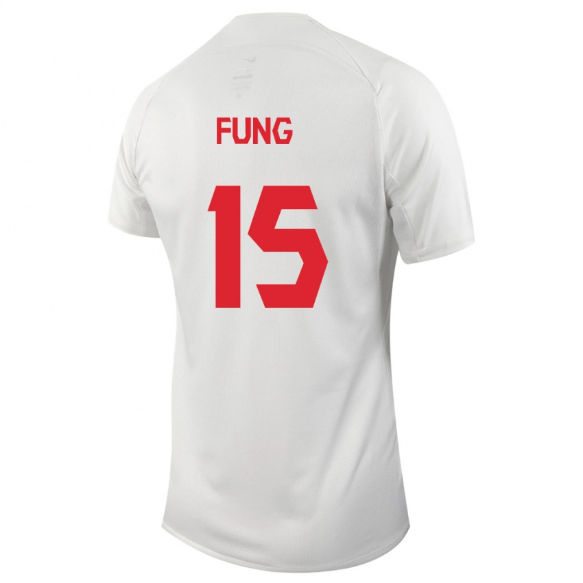 Enfant Maillot Canada Victor Fung #15 Blanc Tenues Extérieur 24-26 T-Shirt Suisse