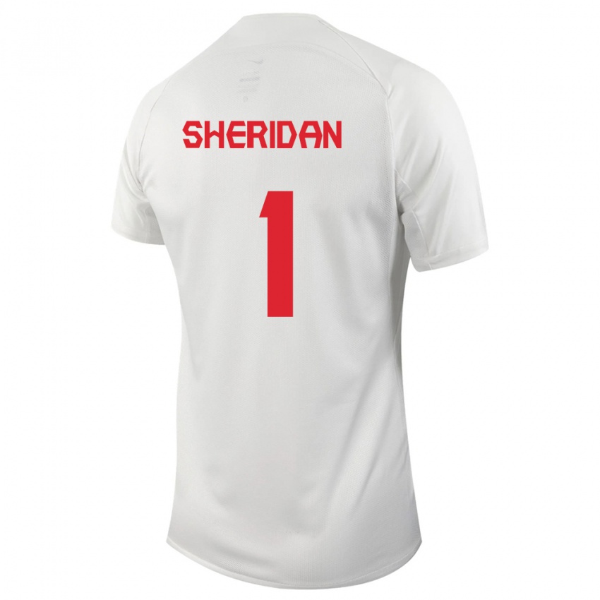 Enfant Maillot Canada Kailen Sheridan #1 Blanc Tenues Extérieur 24-26 T-Shirt Suisse