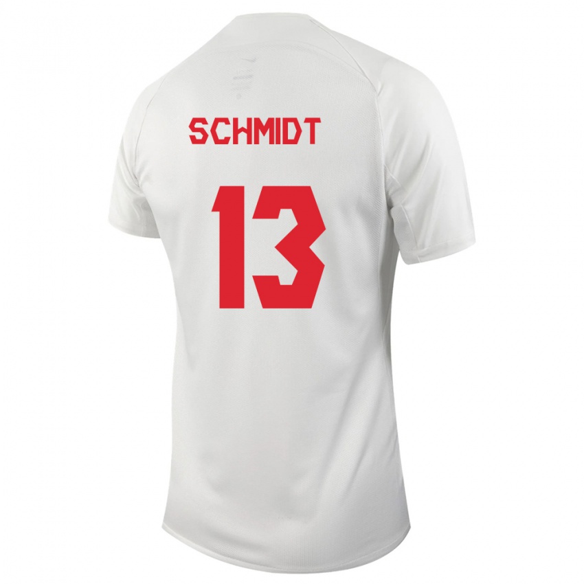 Enfant Maillot Canada Sophie Schmidt #13 Blanc Tenues Extérieur 24-26 T-Shirt Suisse