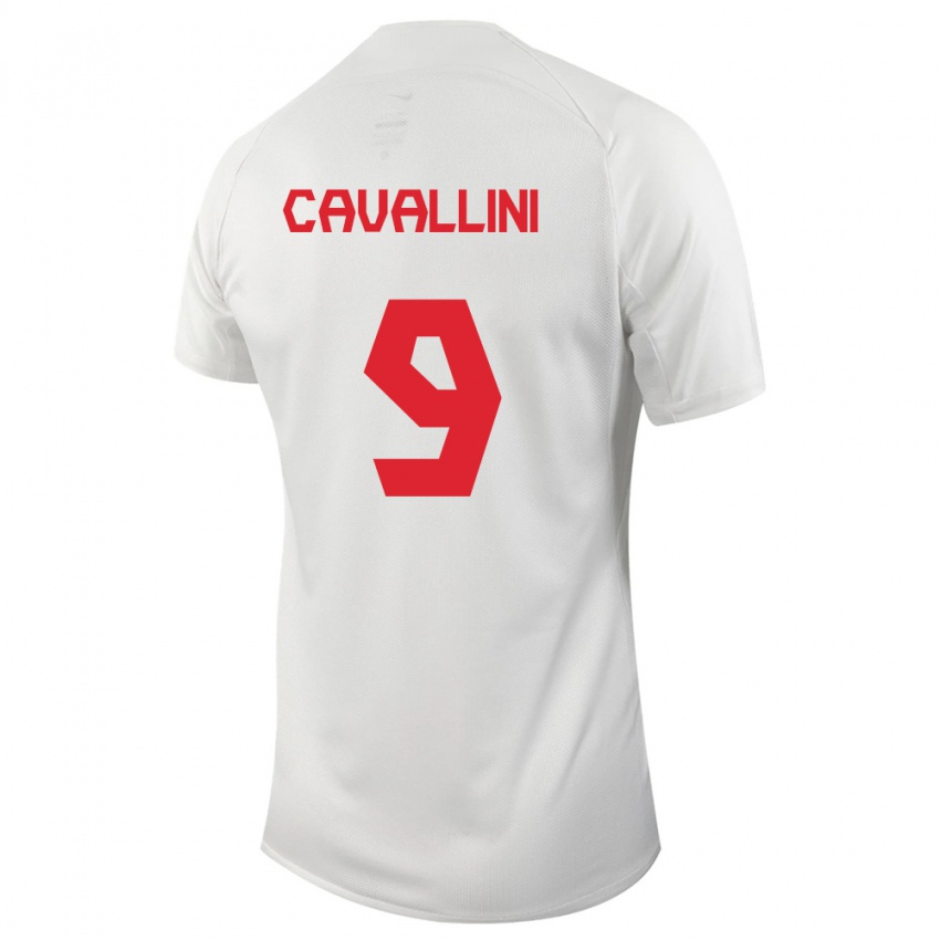 Enfant Maillot Canada Lucas Cavallini #9 Blanc Tenues Extérieur 24-26 T-Shirt Suisse