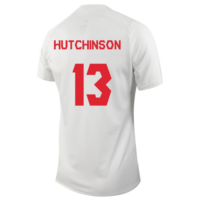 Enfant Maillot Canada Atiba Hutchinson #13 Blanc Tenues Extérieur 24-26 T-Shirt Suisse