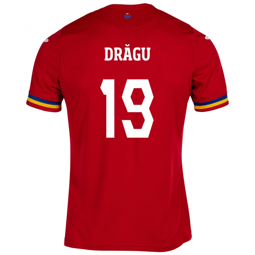 Enfant Maillot Roumanie Denis Drăguş #19 Rouge Tenues Extérieur 24-26 T-Shirt Suisse