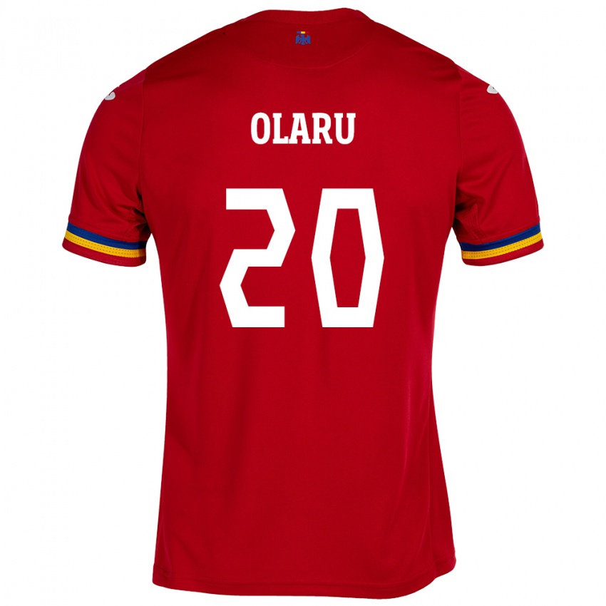 Enfant Maillot Roumanie Darius Olaru #20 Rouge Tenues Extérieur 24-26 T-Shirt Suisse