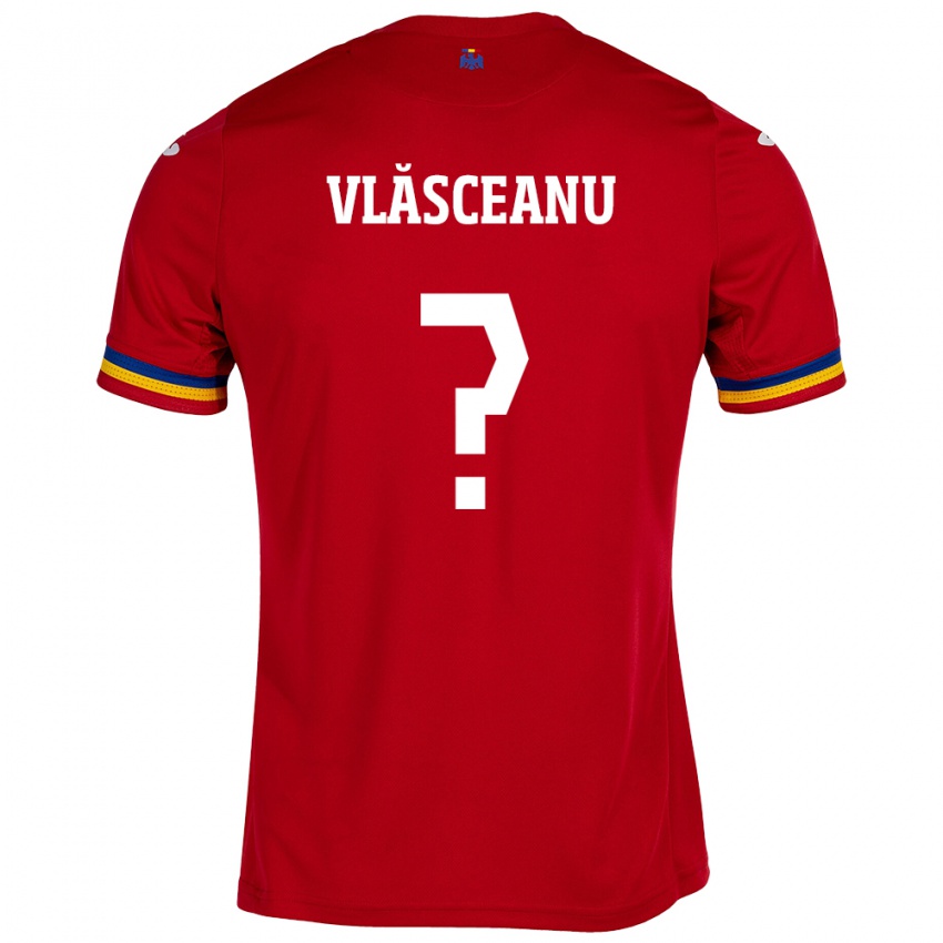 Kinder Rumänische Laurențiu Vlăsceanu #0 Rot Auswärtstrikot Trikot 24-26 T-Shirt Schweiz