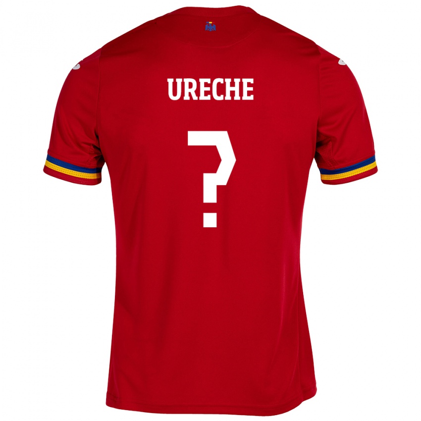 Kinder Rumänische Alexandru Ureche #0 Rot Auswärtstrikot Trikot 24-26 T-Shirt Schweiz