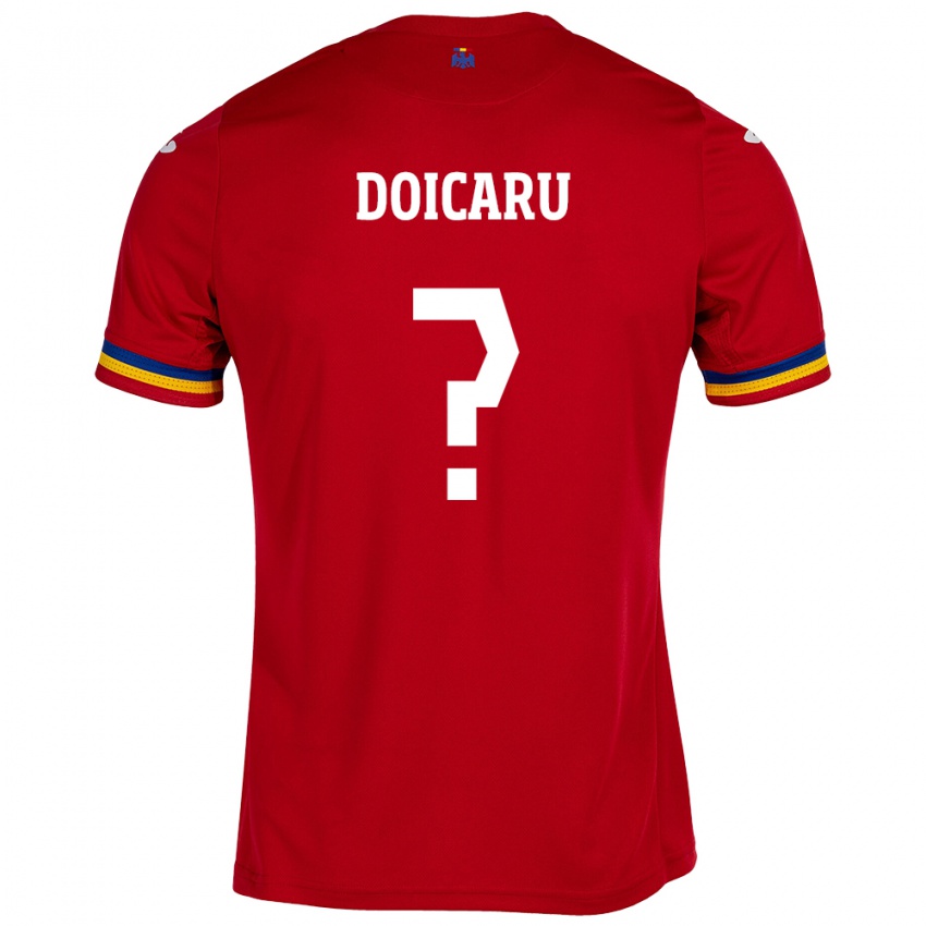 Kinder Rumänische Iustin Doicaru #0 Rot Auswärtstrikot Trikot 24-26 T-Shirt Schweiz