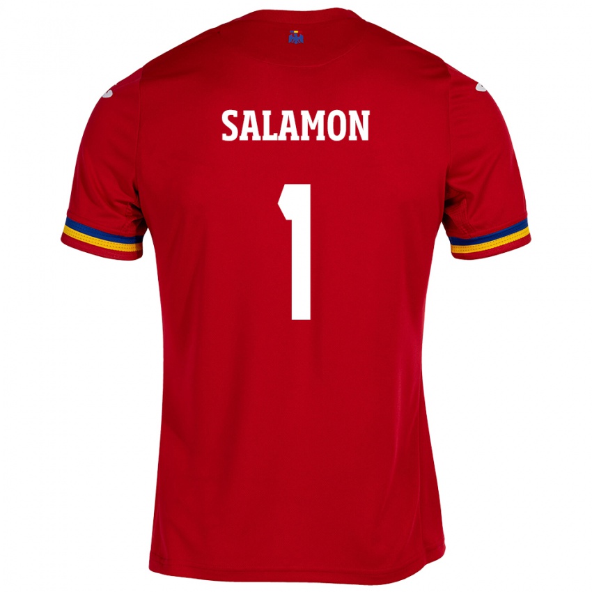 Kinder Rumänische Szidonia Salamon #1 Rot Auswärtstrikot Trikot 24-26 T-Shirt Schweiz