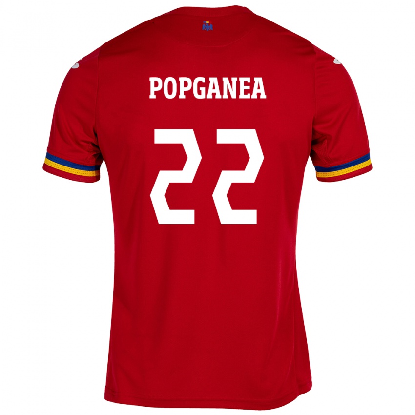 Kinder Rumänische Mirela Pop-Ganea #22 Rot Auswärtstrikot Trikot 24-26 T-Shirt Schweiz