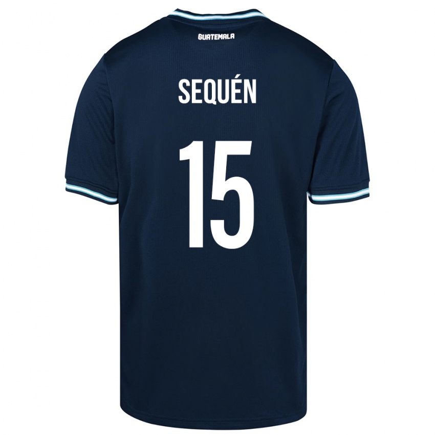 Enfant Maillot Guatemala Marlon Sequén #15 Bleu Tenues Extérieur 24-26 T-Shirt Suisse