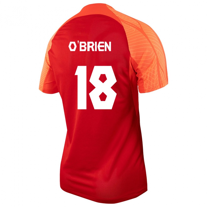 Homme Maillot Canada Alexander O'brien #18 Orange Tenues Domicile 24-26 T-Shirt Suisse