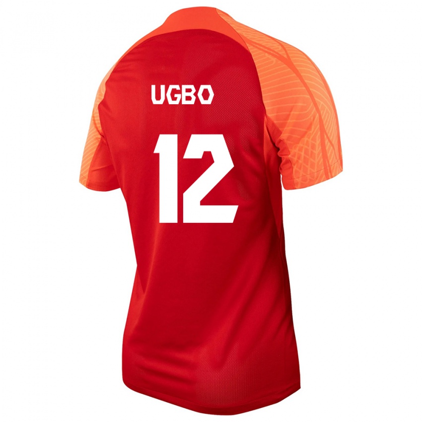 Homme Maillot Canada Ike Ugbo #12 Orange Tenues Domicile 24-26 T-Shirt Suisse