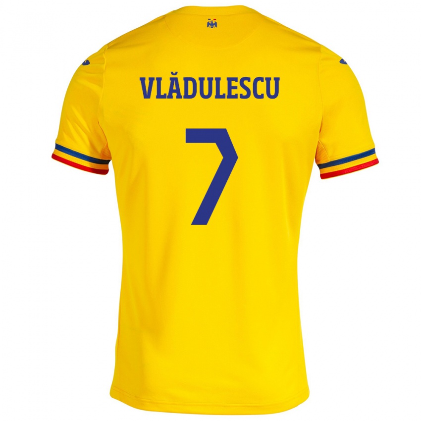 Herren Rumänische Ana Maria Vlădulescu #7 Gelb Heimtrikot Trikot 24-26 T-Shirt Schweiz