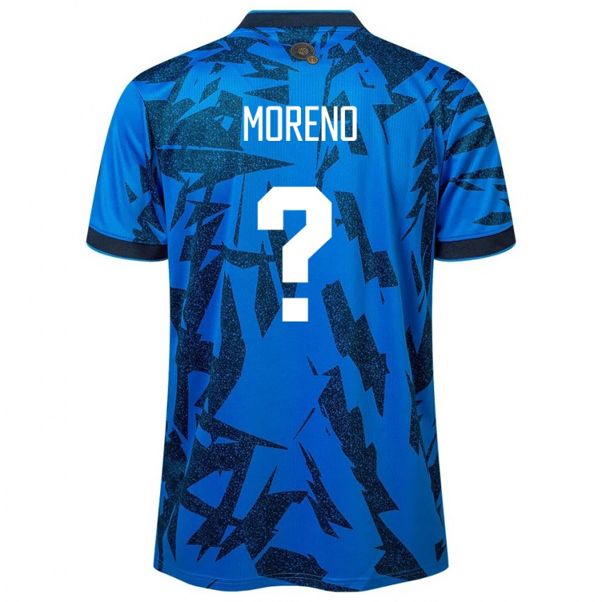 Homme Maillot Salvador Amando Moreno #0 Bleu Tenues Domicile 24-26 T-Shirt Suisse