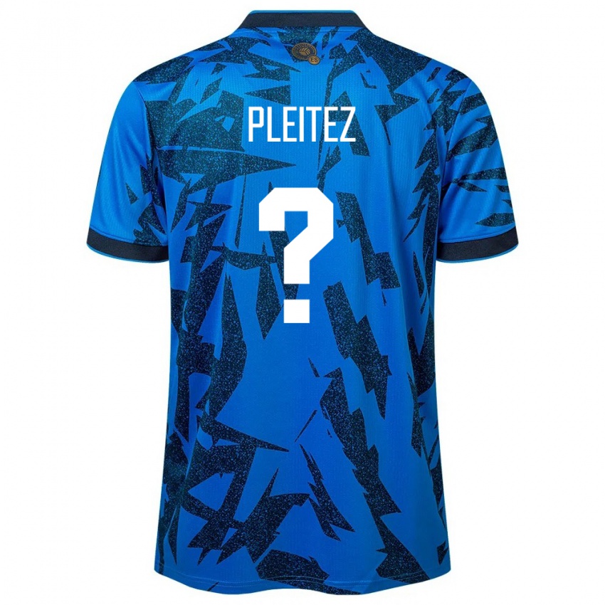 Homme Maillot Salvador Óscar Pleitez #0 Bleu Tenues Domicile 24-26 T-Shirt Suisse