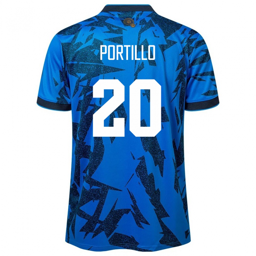 Homme Maillot Salvador Isaac Portillo #20 Bleu Tenues Domicile 24-26 T-Shirt Suisse