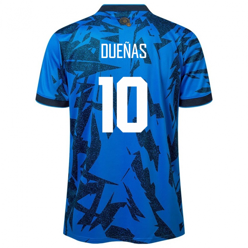 Homme Maillot Salvador Enrico Dueñas #10 Bleu Tenues Domicile 24-26 T-Shirt Suisse