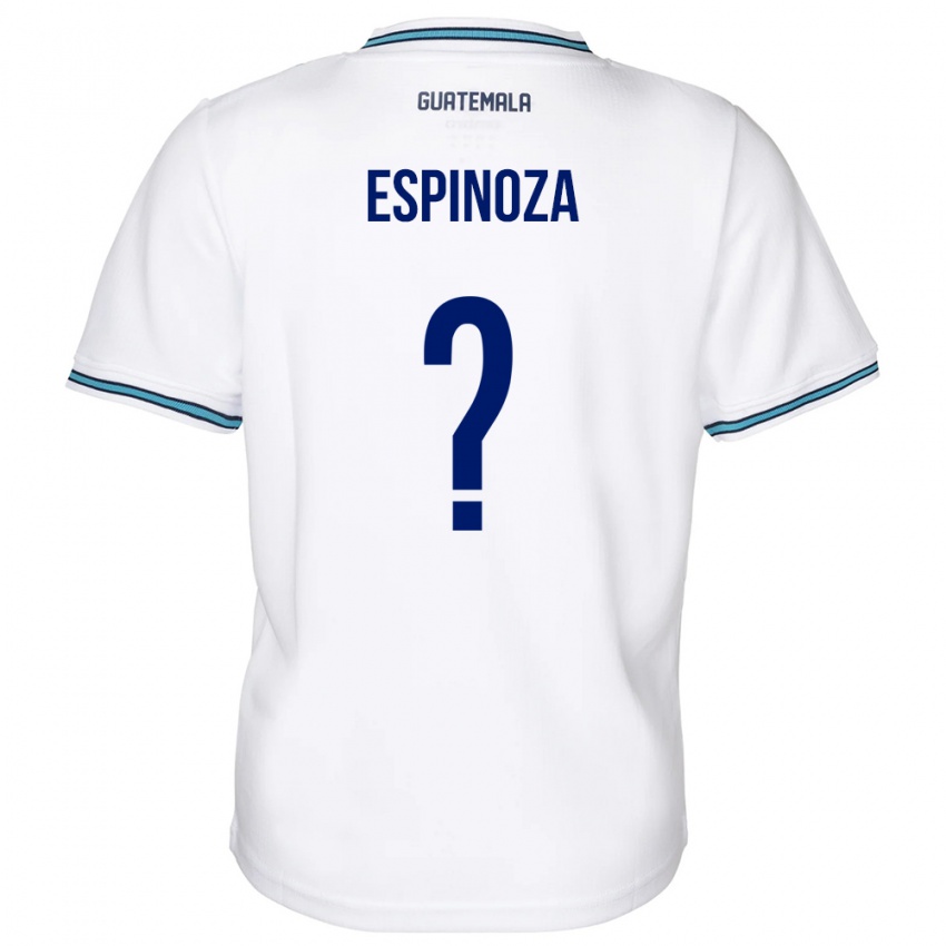 Homme Maillot Guatemala José Espinoza #0 Blanc Tenues Domicile 24-26 T-Shirt Suisse