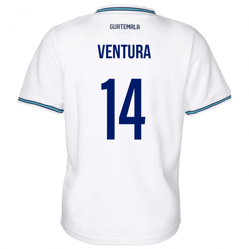 Homme Maillot Guatemala Madelyn Ventura #14 Blanc Tenues Domicile 24-26 T-Shirt Suisse