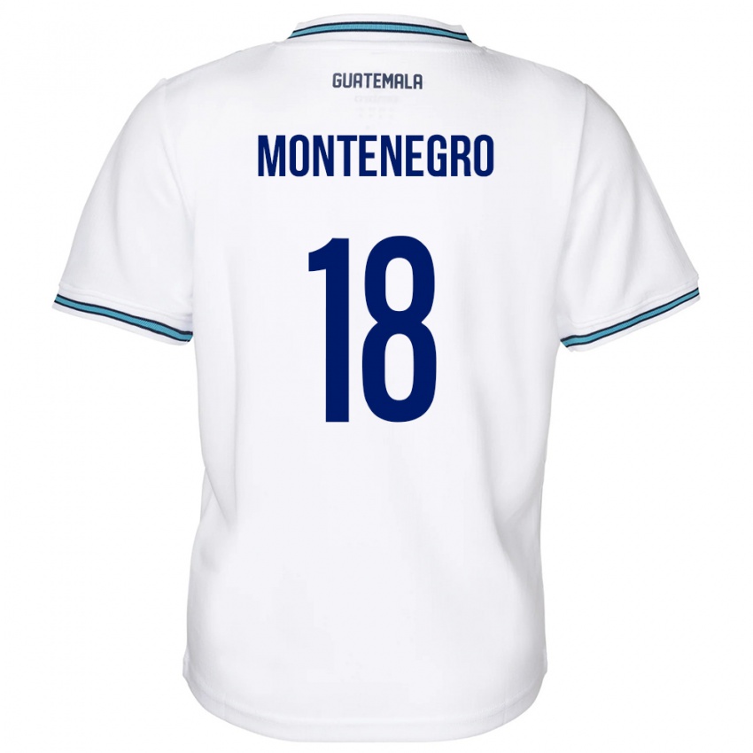 Homme Maillot Guatemala Vivian Montenegro #18 Blanc Tenues Domicile 24-26 T-Shirt Suisse
