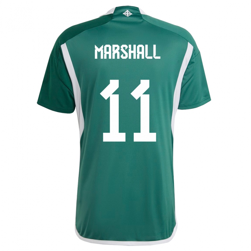 Herren Nordirland Callum Marshall #11 Grün Heimtrikot Trikot 24-26 T-Shirt Schweiz